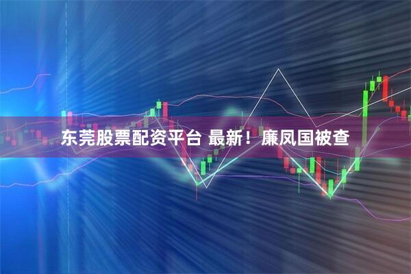 东莞股票配资平台 最新！廉凤国被查
